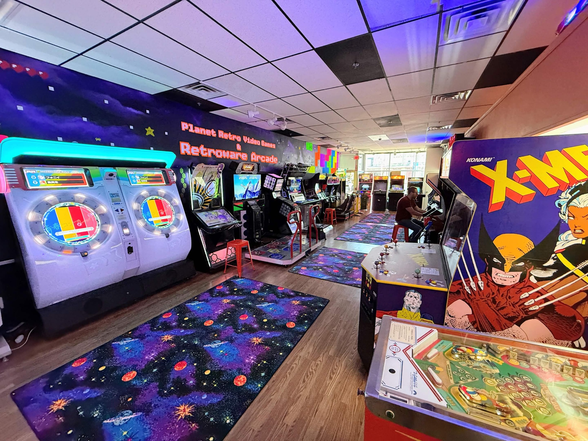 Wide view inside Retroware Arcade