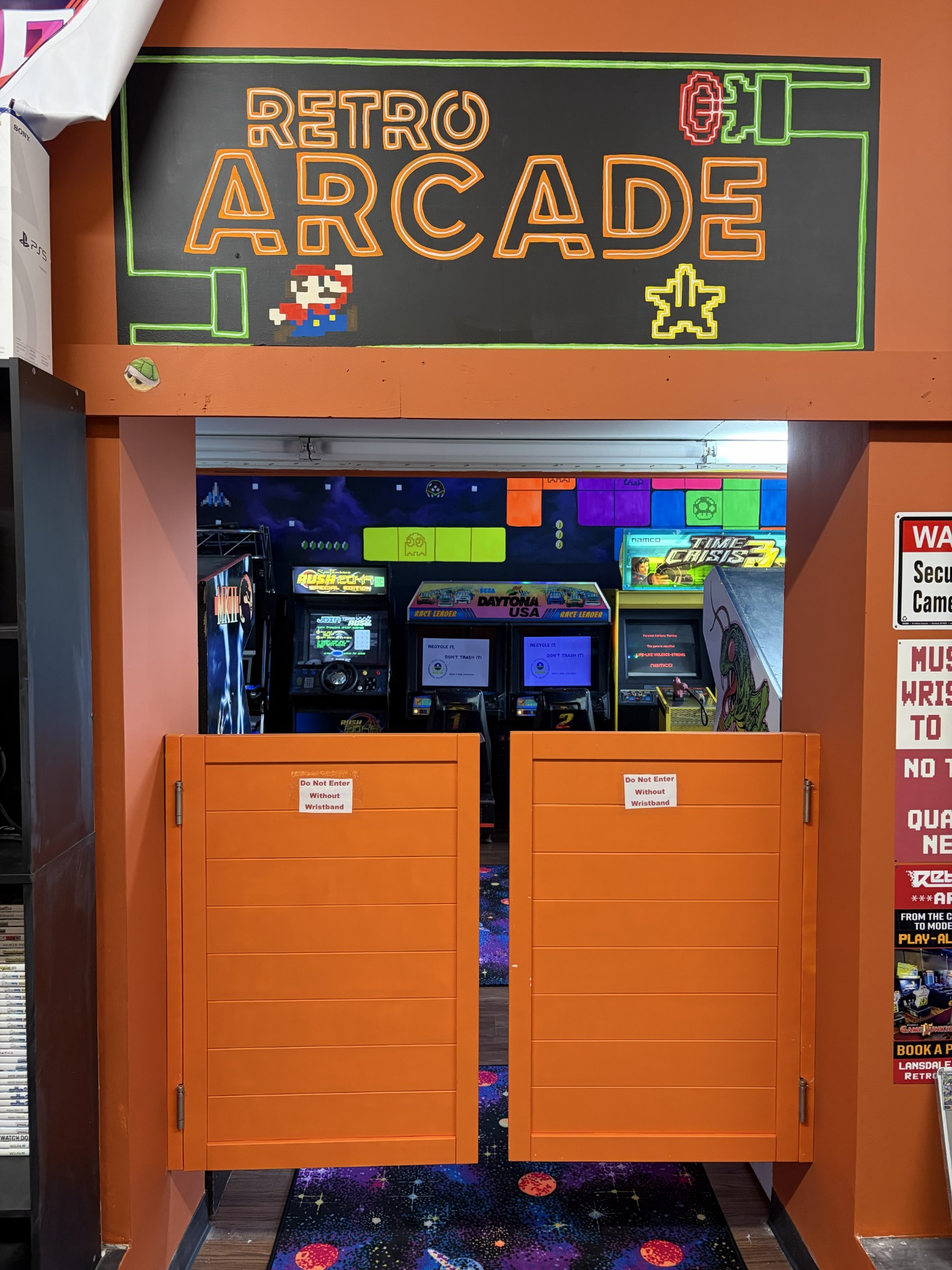 Retroware Arcade entrance